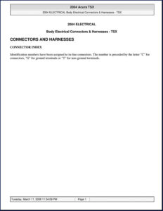 acura tsx 2004 electrical schematic, acura manual, acura tsx