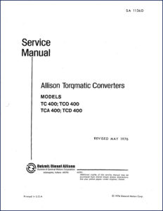 allison tc 400, tco 400, tca 400, tcd, allison service manual, allison tc