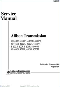 allison hd 4060/4560 1999 service manual, allison transmission service manual, allison transmission hd
