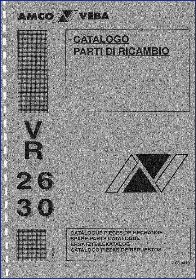 amco veba vr 26, vr 30 1988 parts, amco veba parts catalog, amco veba veba