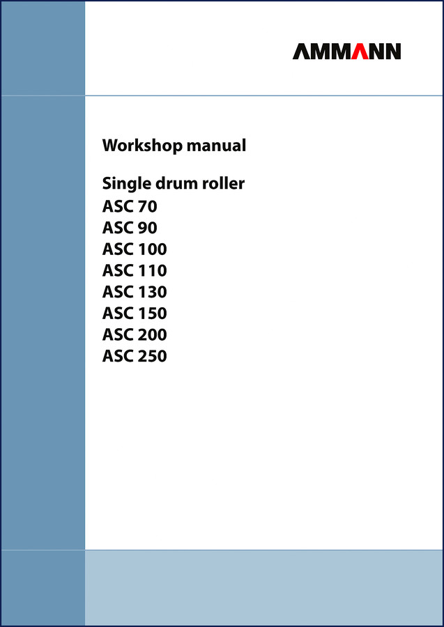 ammann asc 70/90/100/110/130 2008 workshop manual, ammann workshop manual, ammann asc