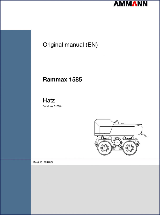ammann rammax 1585 2013 operators manual, ammann manual, ammann rammax