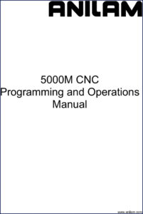 anilam 5000m 2003 operators manual, anilam manual, anilam 5000m