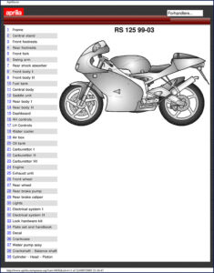 aprilia rs 125 2003 parts catalog, aprilia parts catalog, aprilia rs