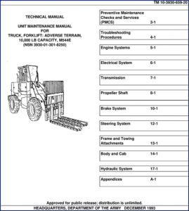 department of the army m544e 1993 technical manual, department of the army manual, department of the army of