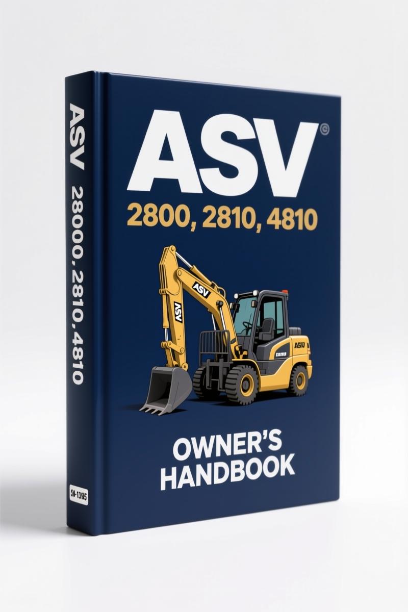asv 2800, 2810, 4810 operators manual, asv manual, asv 2800,