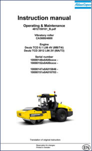 atlas copco ca3600 ca4600 2015 operators manual, atlas copco manual, atlas copco copco