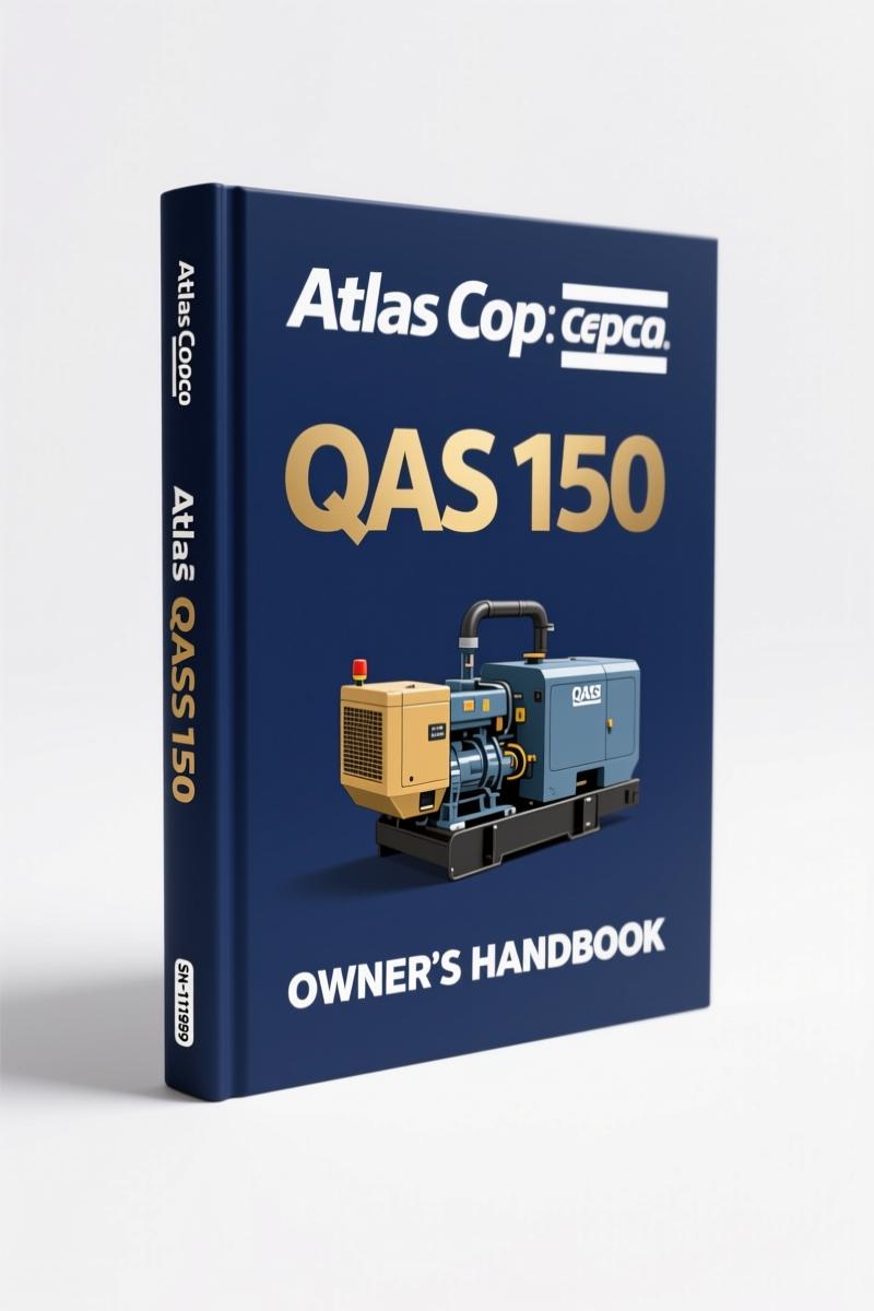 Atlas Copco QAS 150 2010 Operators Manual cover page showing AC generator instruction manual