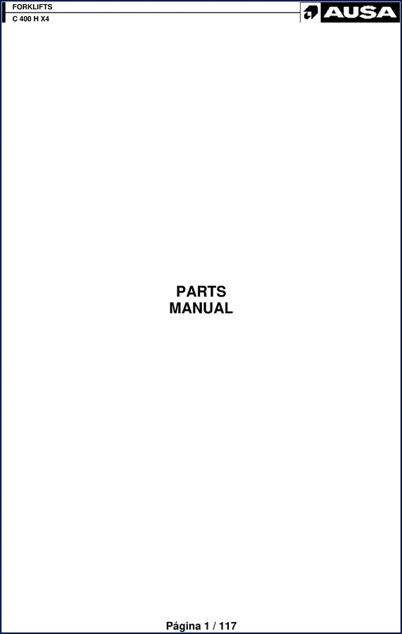 ausa c 400 h x4 parts catalog, ausa parts catalog, ausa c