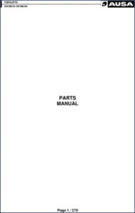 ausa ch130, ausa manual
