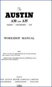 austin a30, a35 workshop manual, austin workshop manual, austin a30,