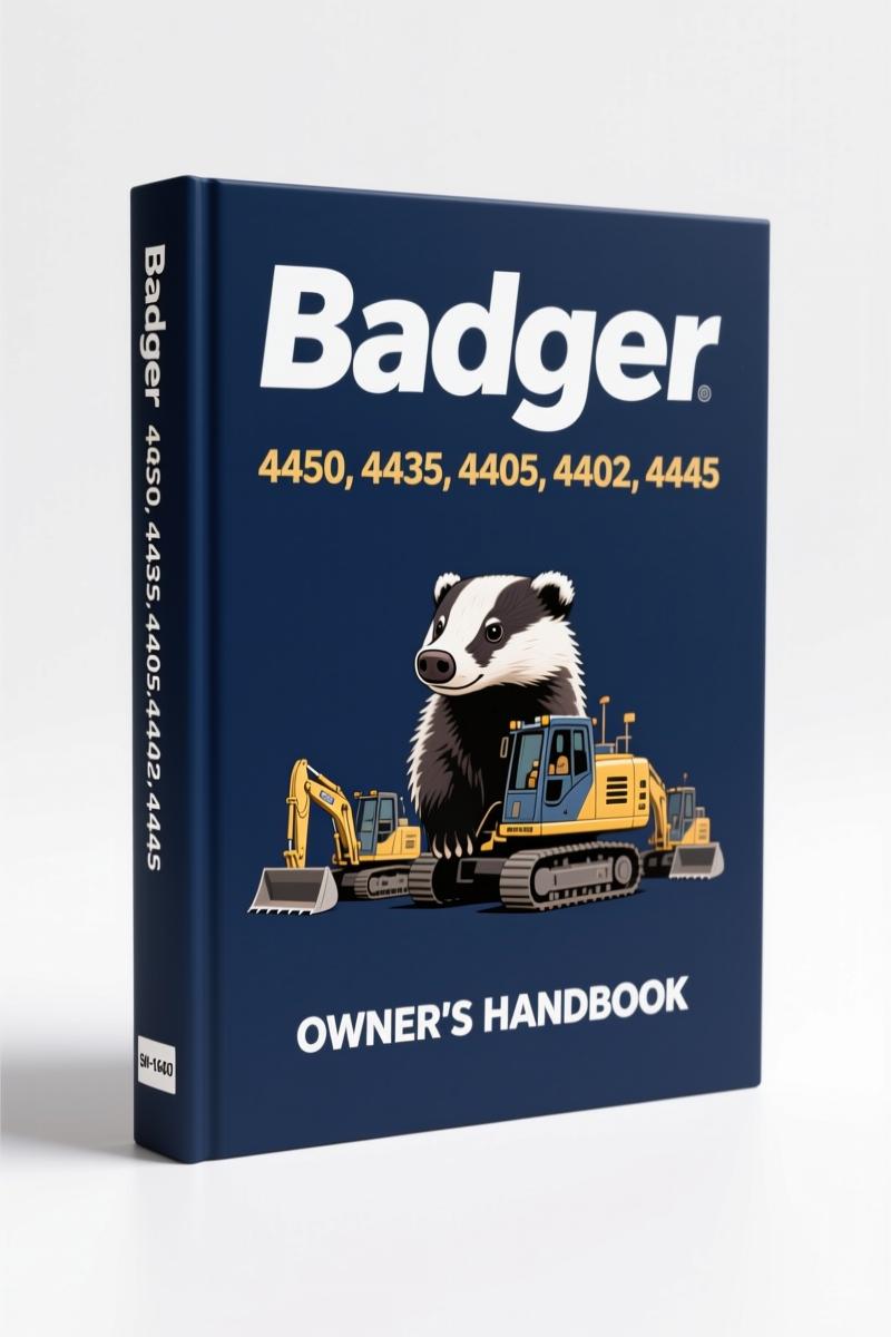 badger 4450, 4435, 4405, 4402, 4445 operators manual, badger manual, badger 4450,