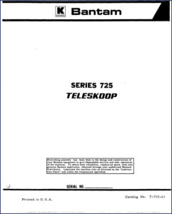 bantam 725 parts catalog, bantam parts catalog, bantam 725