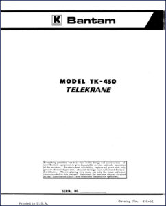 bantam tk, bantam manual
