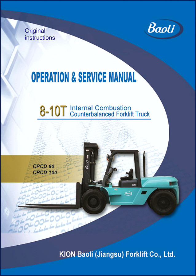 baoli cpcd 80, cpcd 100 service manual, baoli service manual, baoli cpcd