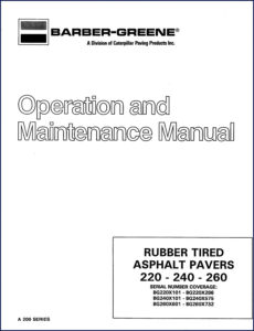 barber, barber-greene manual