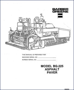 barber greene bg, barber greene manual, barber greene greene
