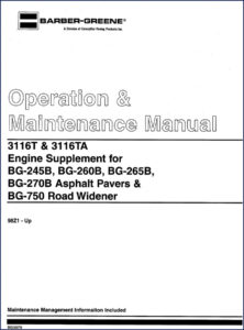 barber, barber-greene manual