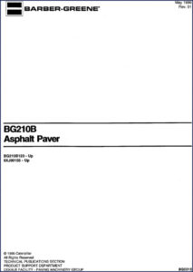 1996 barber, barber-greene manual, barber-greene barber