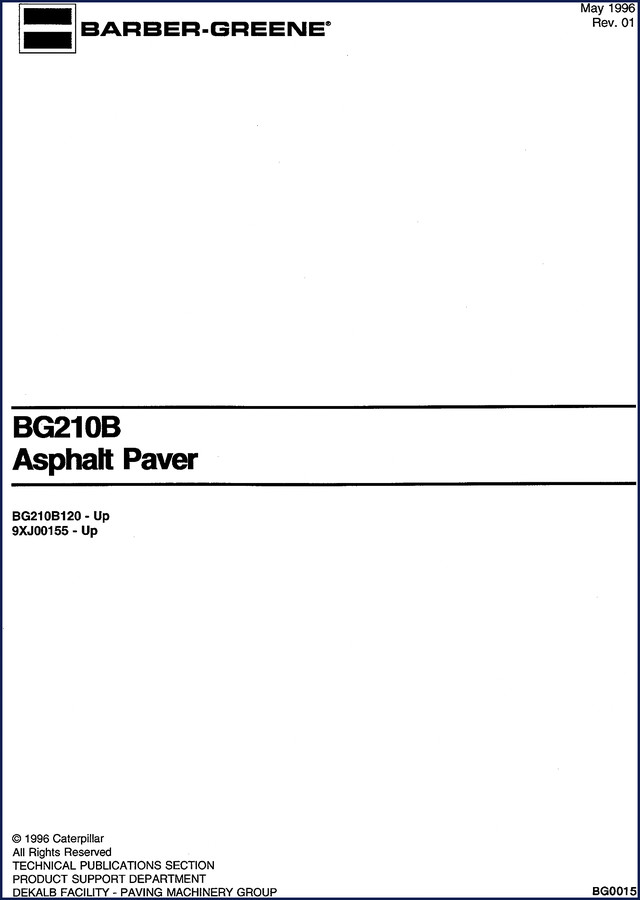 1996 barber, barber-greene manual, barber-greene barber