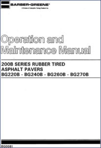 barber, barber-greene manual