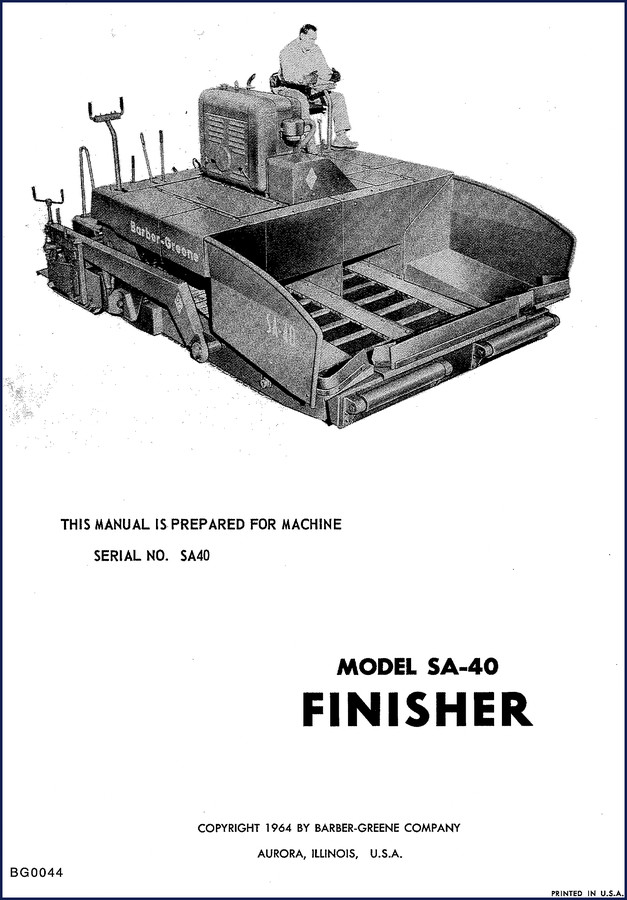 barber, barber-greene manual