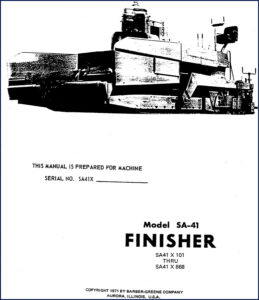 barber, barber-greene manual