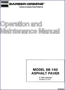 barber, barber-greene manual