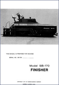 barber greene sb, barber greene manual, barber greene greene