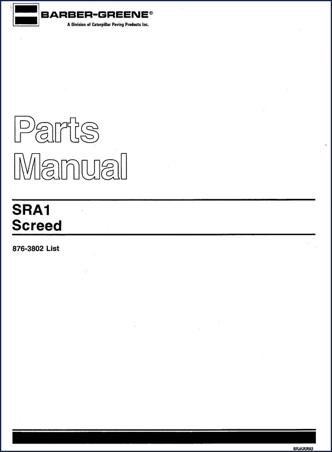 barber, barber-greene manual