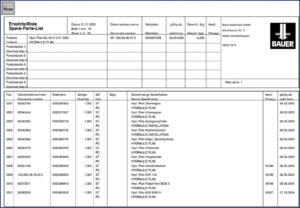 bauer bg 15h 2005 parts catalog, bauer parts catalog, bauer bg