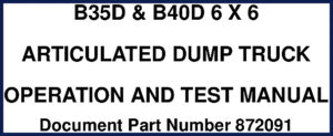 bell equipment b35d b40d operators manual, bell equipment manual, bell equipment equipment