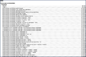 biso srx parts catalog, biso parts catalog, biso srx