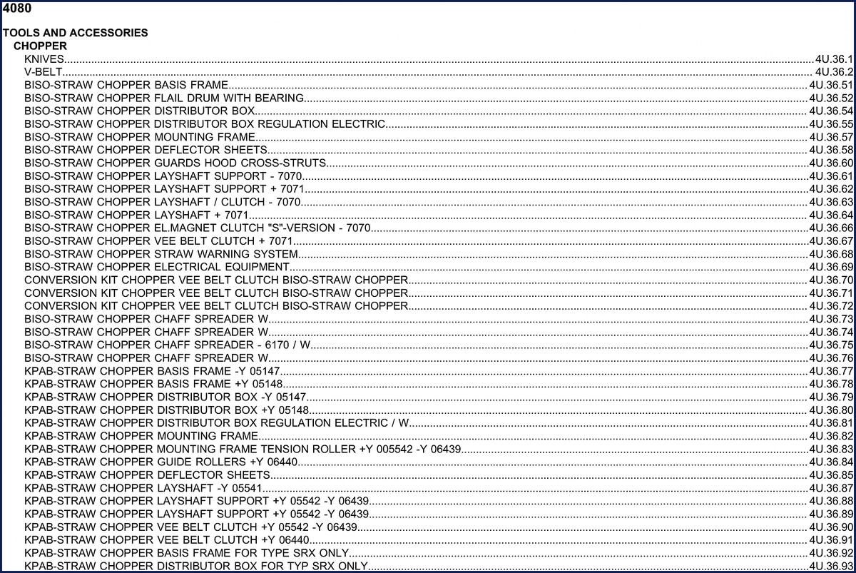 biso srx parts catalog, biso parts catalog, biso srx
