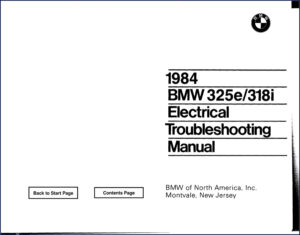 bmw 318i, 325e 1984 troubleshooting manual, bmw manual, bmw 318i,