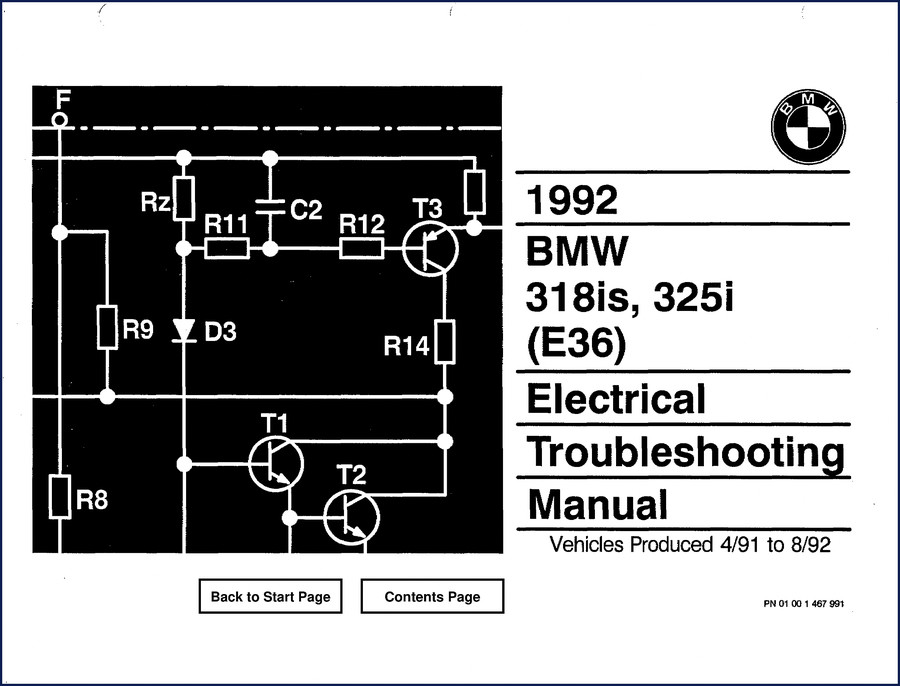bmw 325i, 318is 1992 electrical schematic manual, bmw manual, bmw 325i,