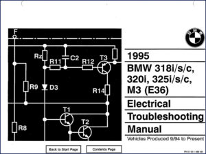 bmw 325i, 318i, 320i, 318s, 318c 1995 electrical, bmw manual, bmw 325i,