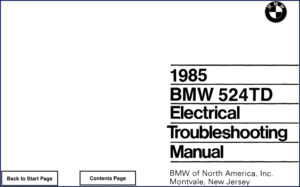 bmw 524td 1985 troubleshooting manual, bmw manual, bmw 524td