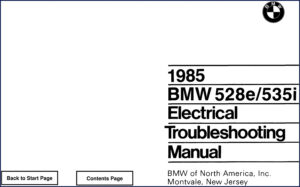 bmw 535i, 528e 1985 troubleshooting manual, bmw manual, bmw 535i,