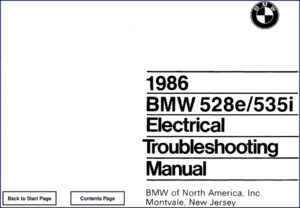 bmw 535i, 528e 1986 troubleshooting manual, bmw manual, bmw 535i,