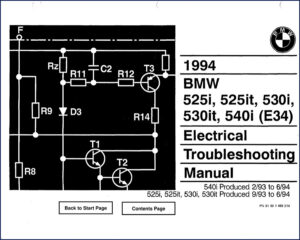 bmw 525i, 530i, 540i, 525it, 530it 1994 electrical, bmw manual, bmw 525i,