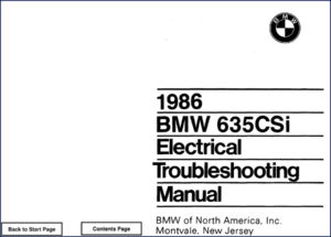bmw 635csi 1986 troubleshooting manual, bmw manual, bmw 635csi