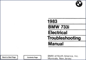 1983 bmw 733i troubleshooting manual, bmw manual, bmw bmw