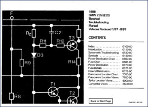 bmw 735i 1988 electrical schematic, bmw manual, bmw 735i