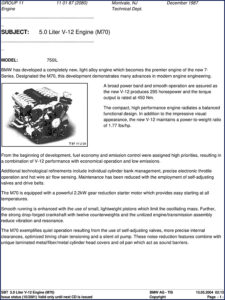 bmw 750il 1987 technical manual, bmw manual, bmw 750il