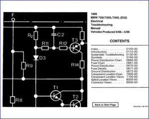 bmw 735i, 735il, 750il 1989 troubleshooting manual, bmw manual, bmw 735i,