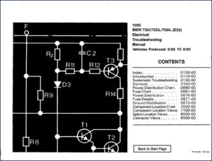 1990 bmw 735i 735il 750il electrical schematic manual, bmw manual, bmw bmw
