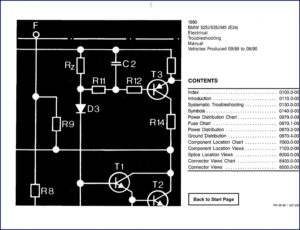 bmw 525i/535i/m5 1990 troubleshooting manual, bmw manual, bmw 525i/535i/m5