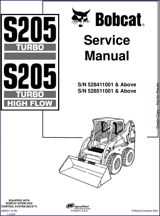 bobcat 205 2006 service manual, bobcat service manual, bobcat 205