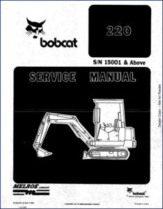 bobcat 220 1992 service manual, bobcat service manual, bobcat 220